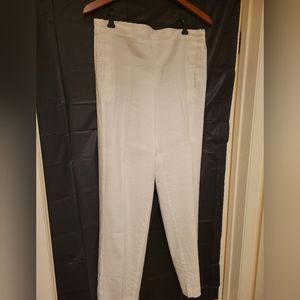 J Jill Linen Stretch White Pants